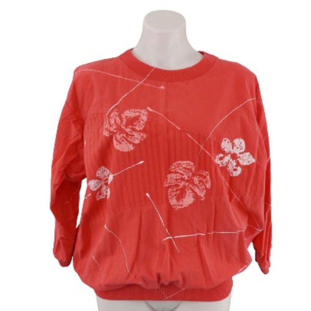 Rare Vintage 80s Hand Painted Sunstroke Baggy Top